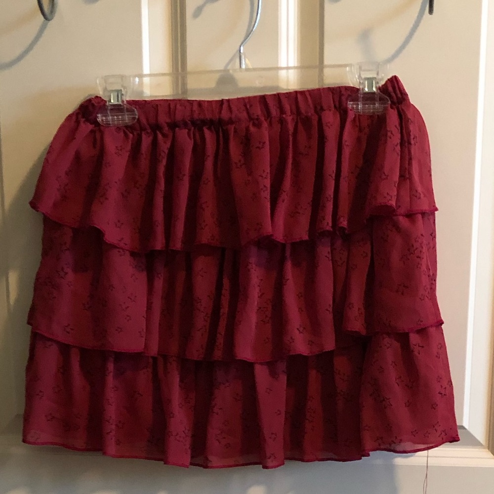 Red Frilly Skirt - Picture 2 of 3
